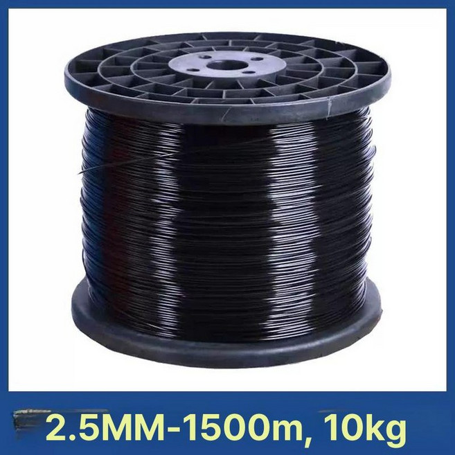온코 비닐하우스 과수원 고강도 와이어 투명 원예용 강선, 2.5 블랙 1500m 10kg, 1개
