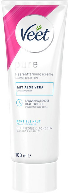 비트 Veet 퓨어 제모 크림 비키니 라인 & 겨드랑이, 1개, 100ml