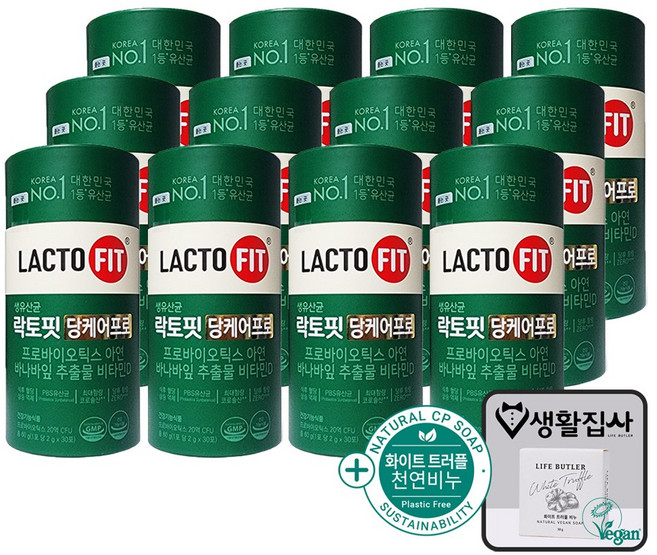 락토핏 당케어 프로 + 천연비누 증정, 12개, 60g