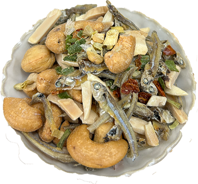 71號堅果坊 腰果杏仁小魚 (蔥蒜風味) 150g, 1個