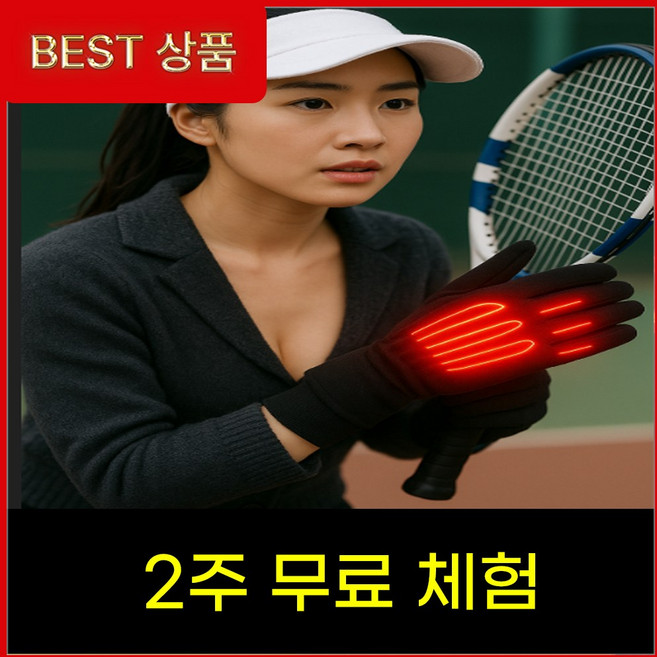손따시 테니스 발열장갑 얇은 등산 온열 충전식 휴대용
