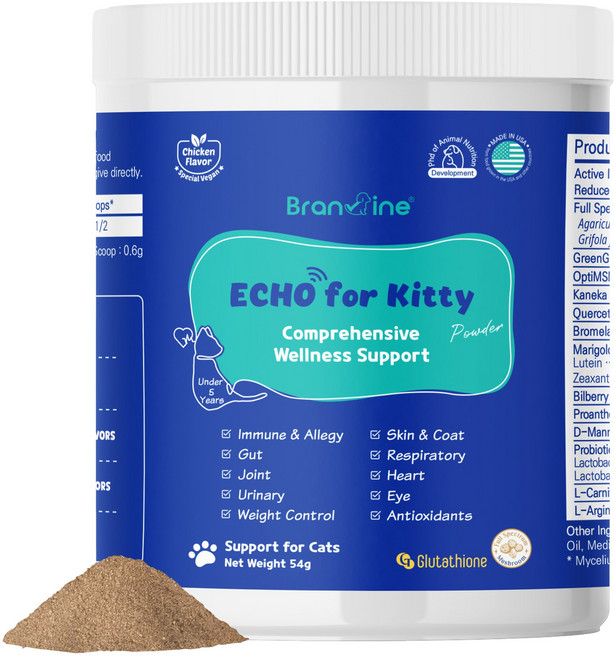 브랜바인 고양이 종합 피부 영양제 에코 면역 알러지 아토피 항산화, 1개, 종합영양제, 60회분