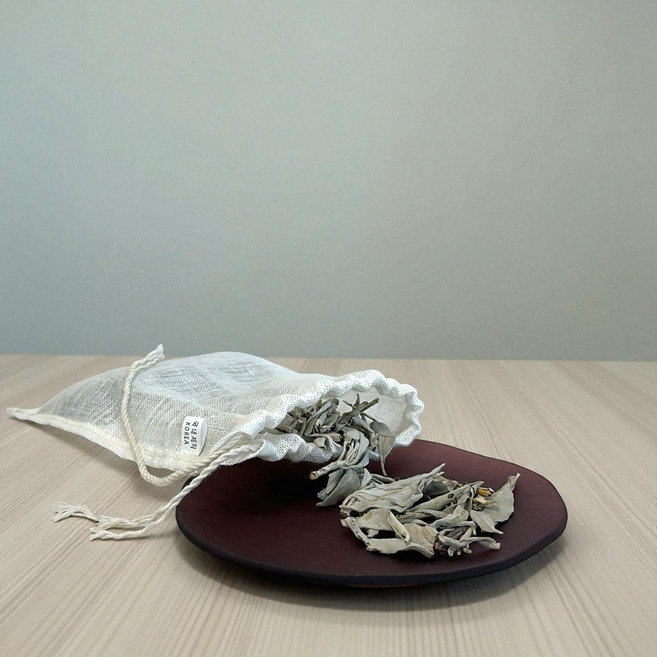 화이트 세이지 잎 50g 캘리포니아산 스머지 허브 정화 명상용 / 솔란리추얼