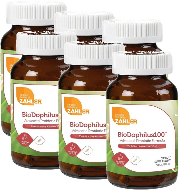 자일러 바이오도필러스 1000억 프로바이오틱스 유산균 캡슐 Zahler Biodophilus100, 6개, 30정 - 쿠팡