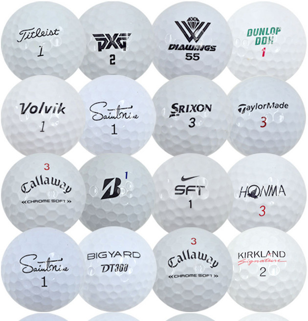 에코골프 실속형 AA-급 유명브랜드 로스트볼, 4개, 10개입, 화이트