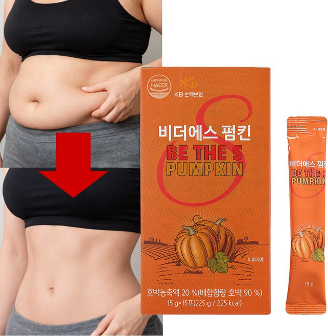 조은보담 비더에스 브이라인 진한 펌킨스틱 15p, 225g, 1개