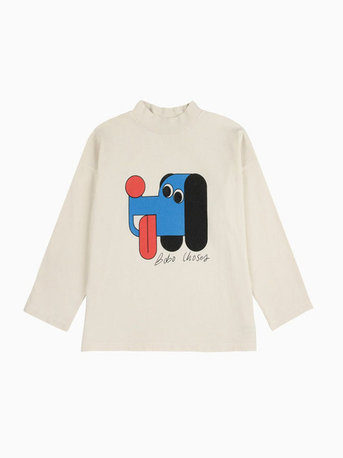 보보쇼즈 25FW 아동 긴팔 티셔츠 Doggy Mate T-shirt B225AC022