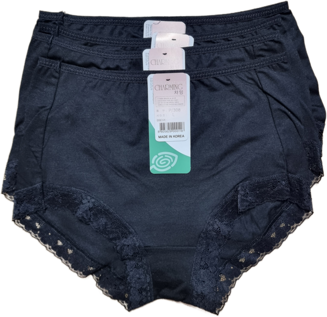 챠밍 308 팬티 4입 (베이지 블랙 그레이 진베이지)