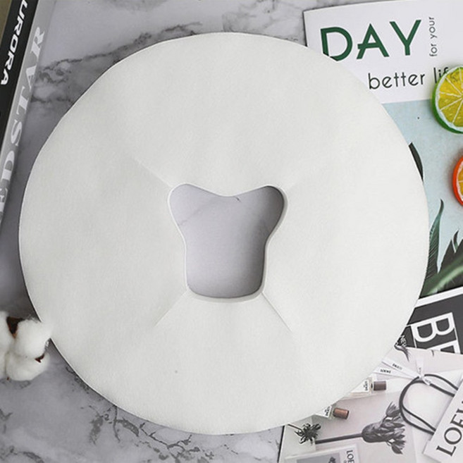 일회용 마사지 얼굴커버 부직포시트지 관리실 smp위생커버 얼굴위생커버 피부샵위생시트 100매입 부직포원형시트 안면시트 100매세트, 500개