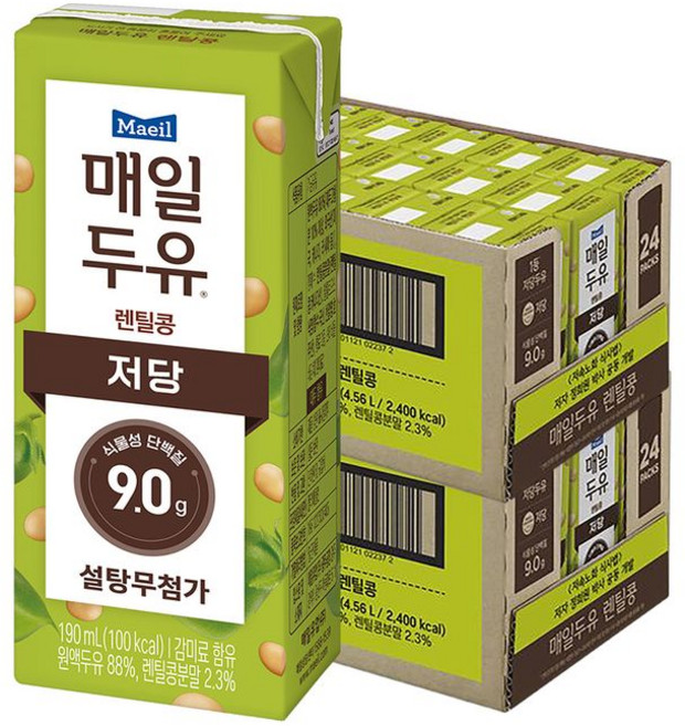 [매일] 매일두유 렌틸콩, 48개, 190ml