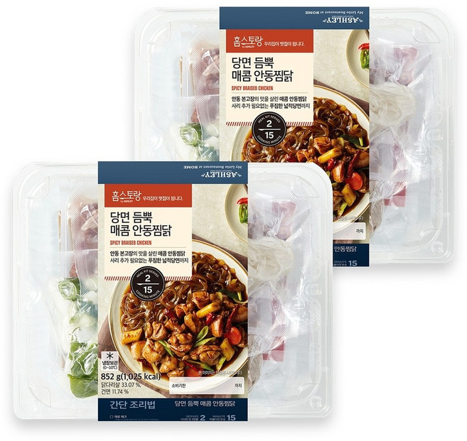 애슐리 당면듬뿍 매콤 안동식 찜닭 852g x 2ea