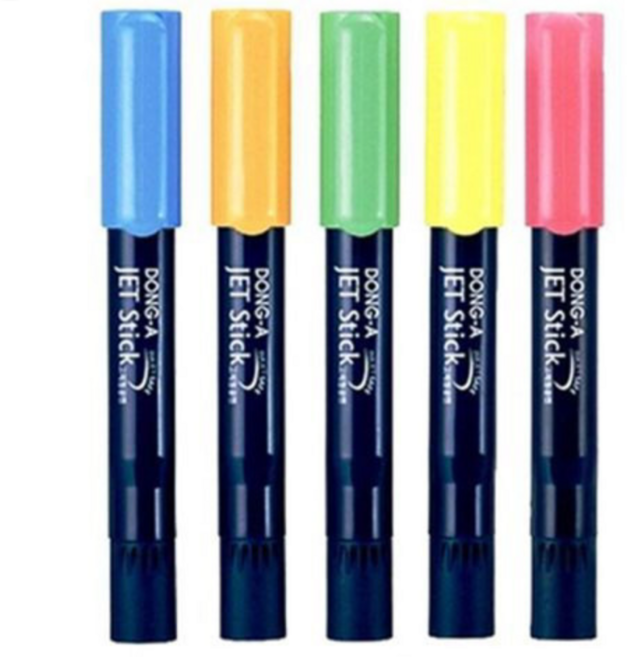 DONG-A [DONG-A]동아 고체 타원 제트스틱 형광펜, 10p 분홍