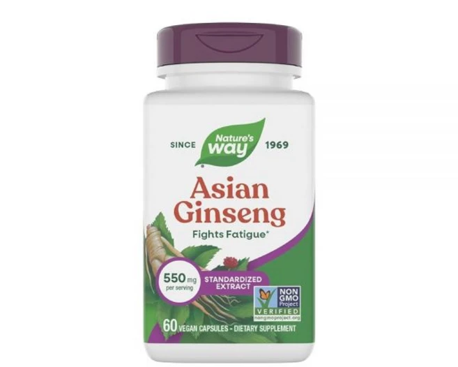네이처스웨이 Nature's Way 프리미엄 허브 아시아 인삼 피로 방지* 60캡슐, 1개, 60정 - 쿠팡