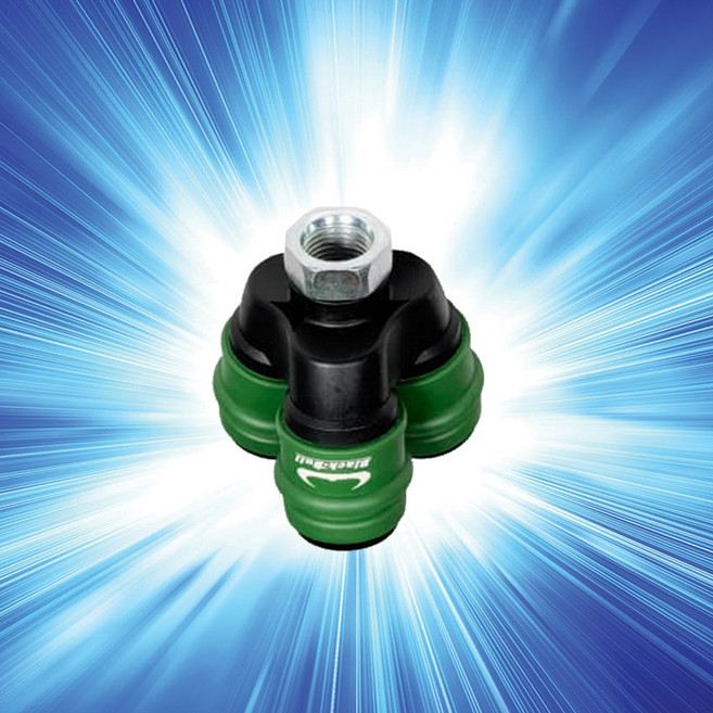 블랙불 원터치 에어 카플러 3구 커플러 1/4"PT 나사산 호스 배관 연결 카플링 커플링, 1개