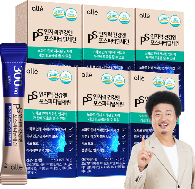 포스파티딜세린 PS 분말 가루 식약청인증 인지력 개선 알레, 30g, 6개