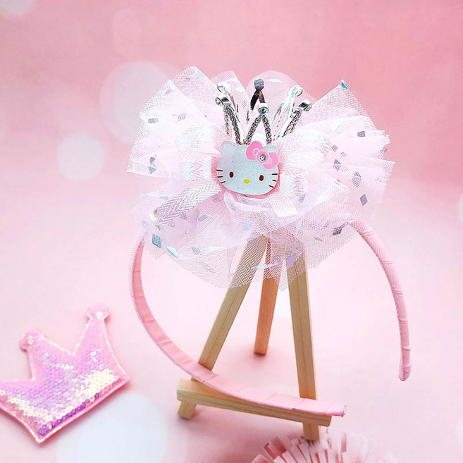 산리오 티아라 머리띠 아동 여아 왕관 헤어밴드 공주