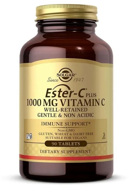 솔가 에스터-C 플러스 비타민 1000mg 90정 아스코르브산 칼슘 아세로라 로즈힙, 1개 - 쿠팡