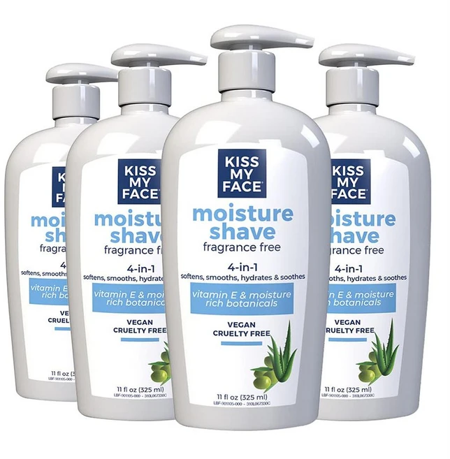 키스 마이 페이스 쉐이빙 크림 무향 325ml 4팩 Kiss My Face Moisture Shave Cream Fragrance Free Shavin - 쿠팡