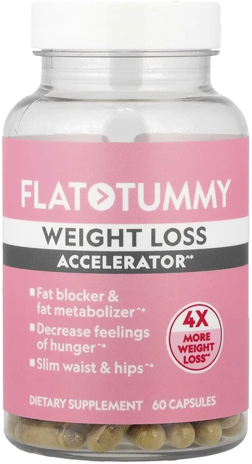 매우편하고 Flat Tummy 체중 감량 액셀러레이터 캡슐 60정 끝내주게잘나가는상품, FlatTummy체중감량액셀러레이터캡슐60정, 1개 - 쿠팡