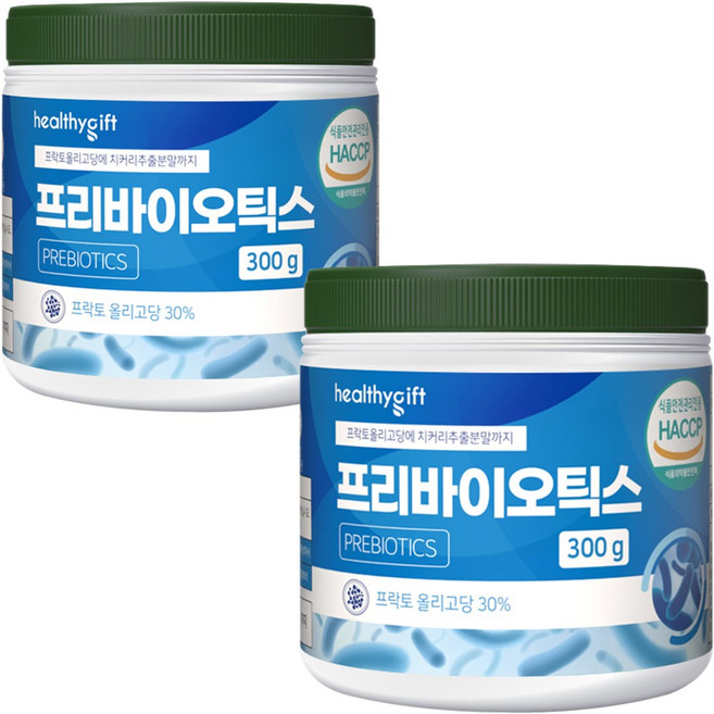 프리바이오틱스 FOS 프락토올리고당 식약처 인증 유산균 먹이 분말 가루 대용량, 2개, 300g