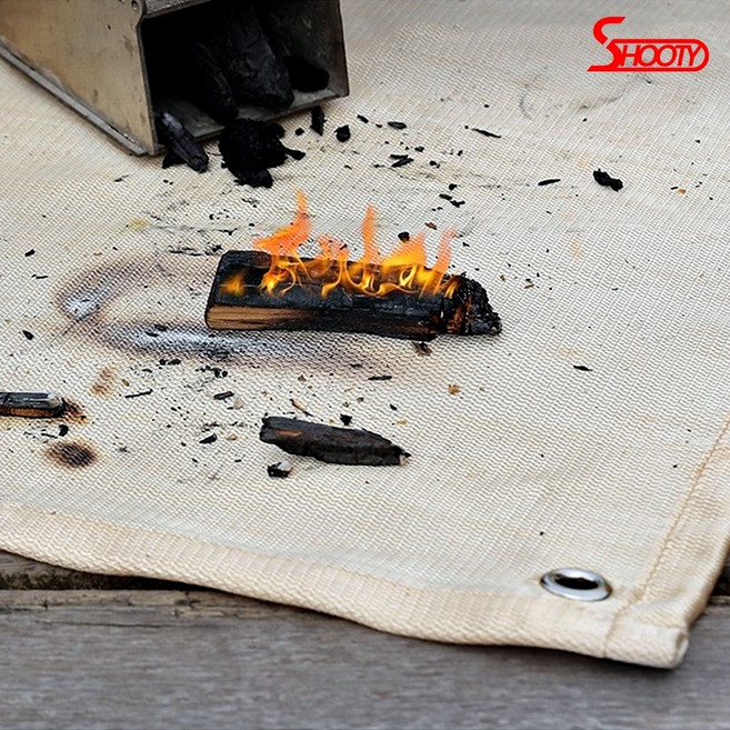 화로대 방염포 캠핑 방염천 난로 방열 시트 버너 받침 매트, 1개