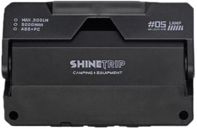 SHINETRIP 卡片式露營燈 900流明 5000mAh 電池 七檔調節 輕巧便攜 手電筒, 黑色, 1個
