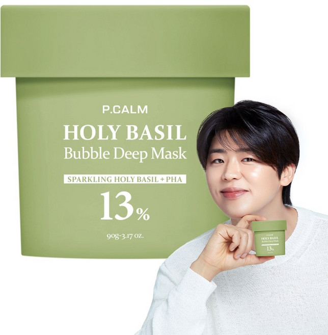 피캄 홀리바질 버블 딥 마스크, 3개입, 1개