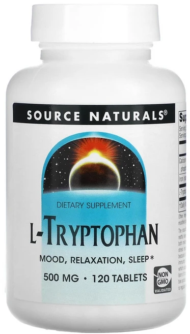 소스내츄럴스 L 트립토판 아미노산 500mg 120정, 60정, 120개 - 쿠팡