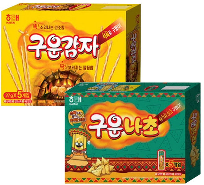 해태 구운나초 130g+구운감자 135g, 265g, 1세트