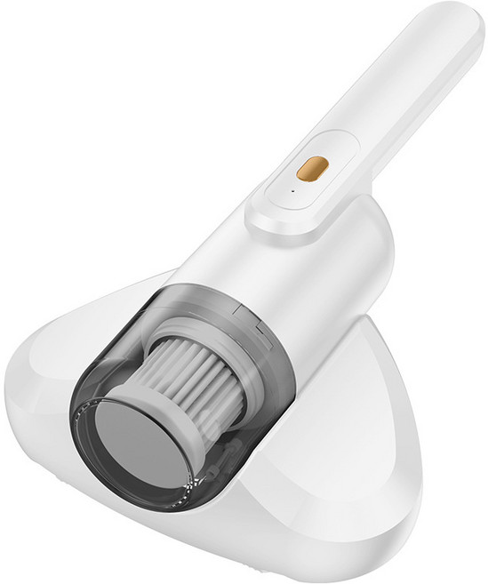 家用小型除蟎儀手持無線USB充電藍光除蟎器牀上吸塵器, 1個, 白色