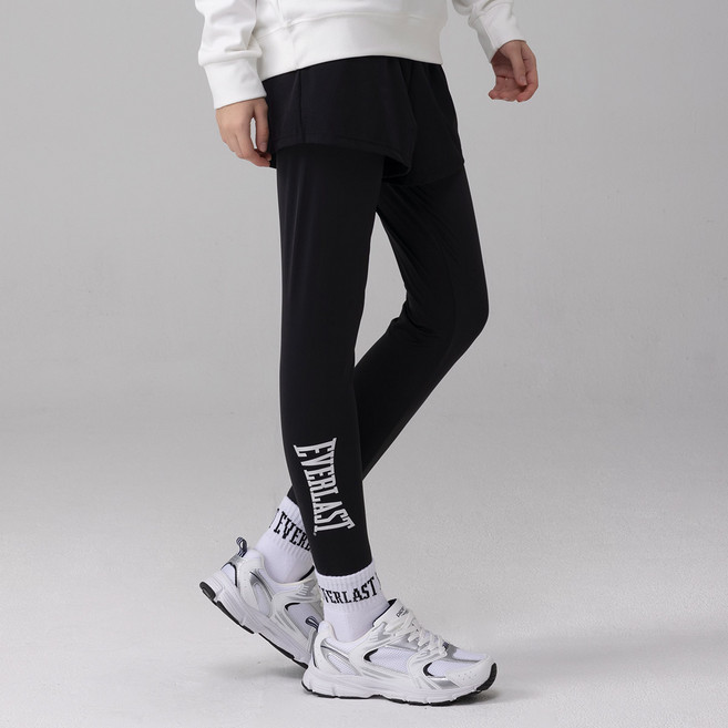 에버라스트 여성 투인원 반바지 레깅스 일체형 빅로고