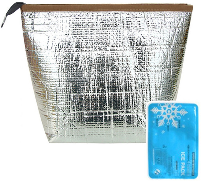 백인백 깊고 넓은 보온보냉 파우치 1개 + 아이스팩 1p 세트