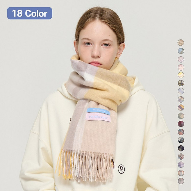 로아드로아 클래식 이지터치 체크 머플러 (18색상) - 멀티 360531