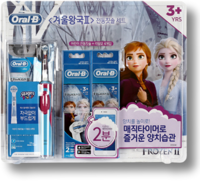 겨울왕국전동칫솔 리필모3개, 1개