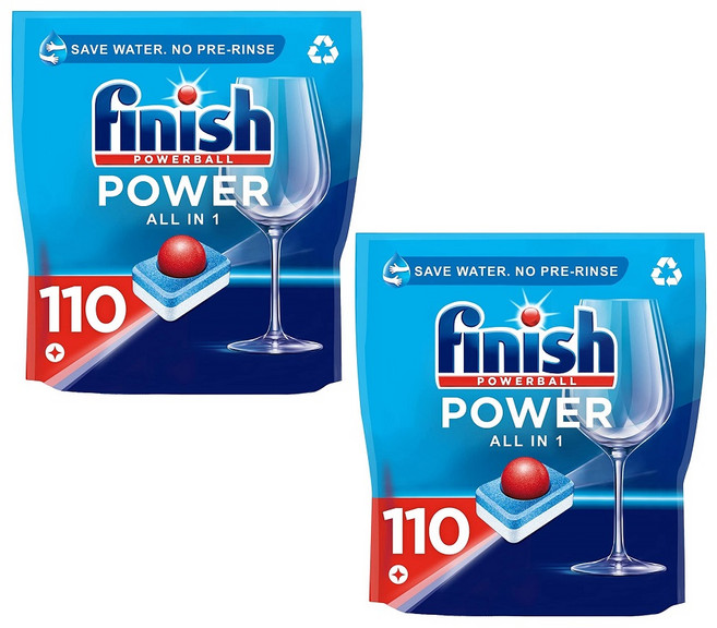 Finish Powerball 피니쉬 파워볼 올인원 식기 세척기 전용세제 110개입 x2팩, 3.76kg, 1개