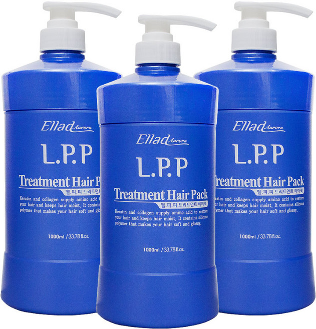 엘라드 오로라 LPP 트리트먼트 헤어팩, 1L, 3개