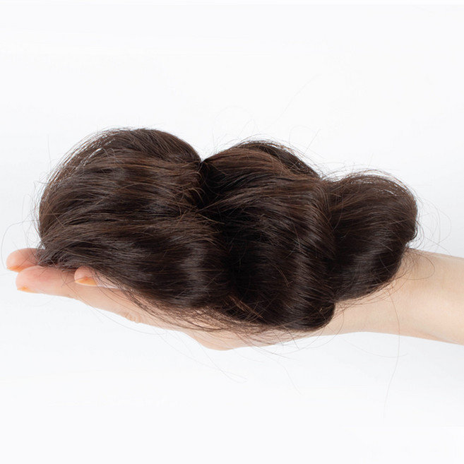 고운머리 HTM19 인모 완수제 가르마 탑피스, 1개, 진한갈색