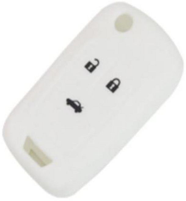 [모터스파이] 쉐보레 호환 스마트 젤리 실리콘 키 케이스 홀더 4버튼 2버튼, C폴딩3버튼 화이트