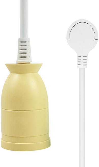 제로갭 국산 고용량 1구 납작 멀티탭 전기연장선 16A, 7m, 버터옐로우, 1개