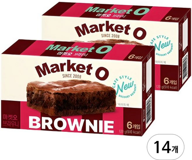오리온 마켓오 브라우니, 120g, 14개