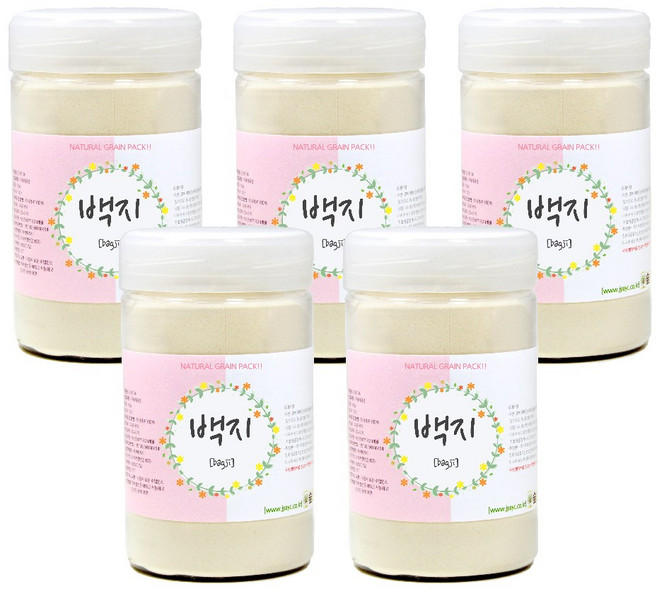 숲으로허브 천연팩 곡물팩 백지가루 110g 통포장, 1개입, 5개