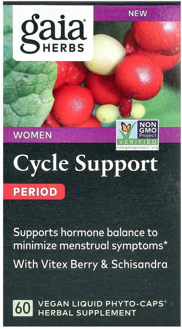 Gaia Herbs 여성 생리주기 지원 비건 액상 Phyto-Caps 60정, GaiaHerbs여성생리주기지원비건액상PhytoCaps, 1개 - 쿠팡
