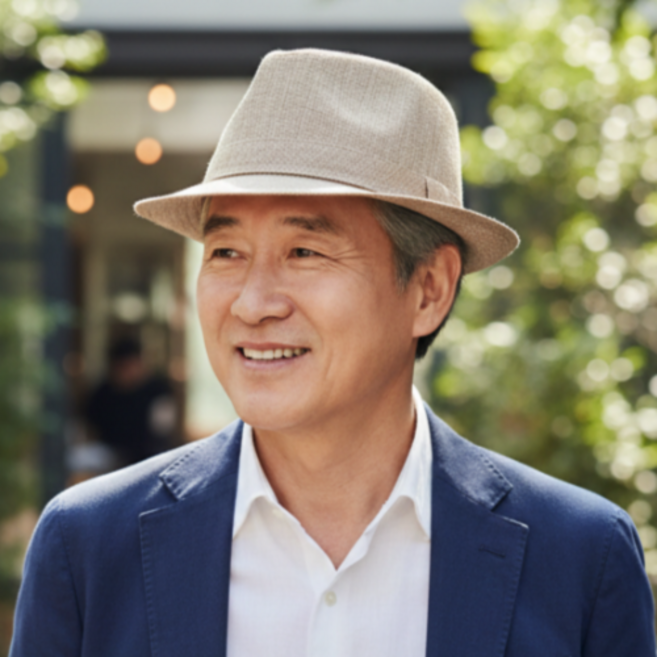 낭만삼춘 C08 통기성 중년 남성 린넨 깔끔한 페도라 중절모