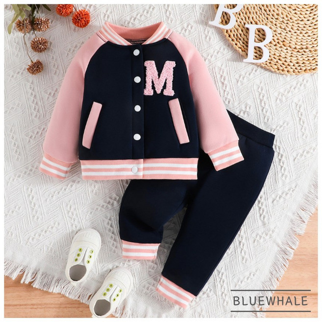 [블루고래] 최신상 유아 야구복 상하세트 봄 가을 등원룩 활동복 운동복세트 (악세사리 증정)