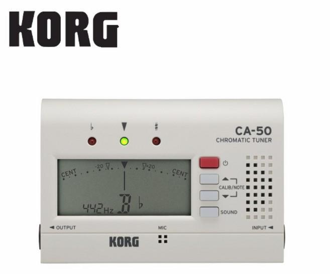 KORG CA-50 半音數位調音器 適用於吉他、貝斯、烏克麗麗等樂器調音, 1個, CM300 拾音夾