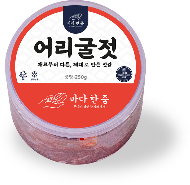 바다한줌 국산 통영 어리굴젓 최상급 굴젓 굴무침, 1개, 250g
