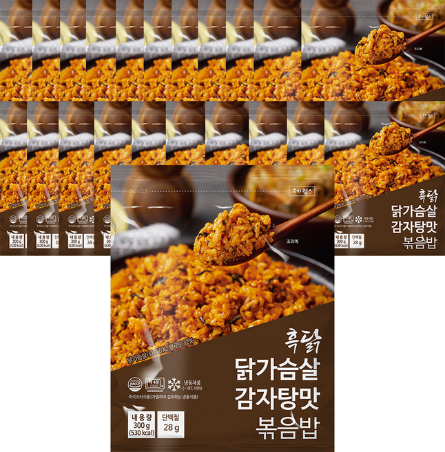 흑닭 닭가슴살 감자탕맛 볶음밥, 20개, 300g