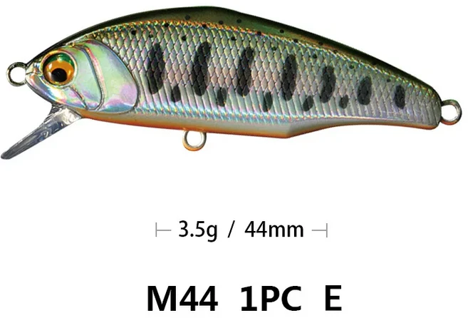 새로운 44mm 3.5g 스미스 싱킹 미노우 워블러 낚시 미끼 송어 인공 플라스틱 하드 미끼 저크베이트 페체 배, 1개, 07 E - 쿠팡
