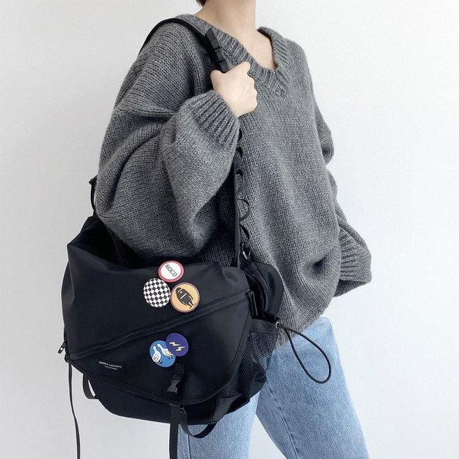 리틀잼스 대학생 가방 크로스 슬링 백 학생 캐주얼 남녀공용 커플 가방 bg091