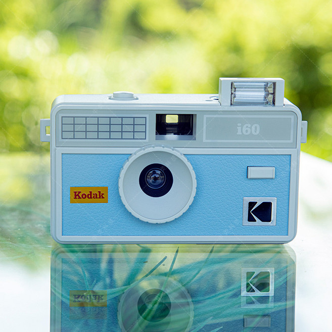 復古膠捲相機柯達i60傻瓜相機入門學生創意禮物帶閃光燈重複使用, 1個, 柯達i60寶寶藍:1個